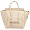 Flash Sale 🛒 Celine Cream Leather Mini Luggage Tote Bag - 👩 women 😉