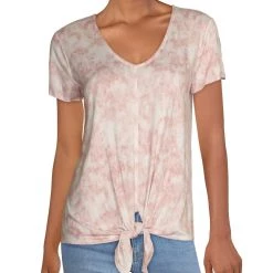 New ๐ Matty M ๐ฉ Womens Tie Dye V Neck T-Shirt ๐งจ