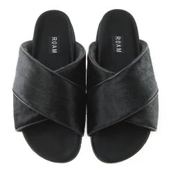 Coupon 🔔 Roam Cross 🩴 Sandal in Black Calf - 👩 women ⌛