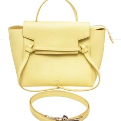 Buy ๐ Celine Yellow Leather Micro Belt Bag Tex Shoulder Bag - ๐ฉ women ๐ฅ