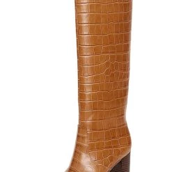 Cheapest 🛒 Loeffler Randall Goldy 👩 Womens Leather Tall Block Heel Boot 🔥