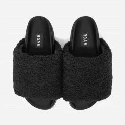 Wholesale 😍 Roam Fuzzy Platform in Black - 👩 women 💯