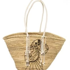 Cheap 🌟 Celine Neutral Woven Embroidered Straw Classic Panier Bucket Bag - 👩 women 😀