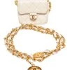 Brand new 🔔 Celine Chanel Gold Micro Mini Flap Bag Braided Belt - 👩 women 👍