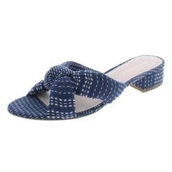 Coupon 😀 Loeffler Randall Elsie 👩 Womens Knot-Front Block Heel Slide 🩴 Sandals 😀