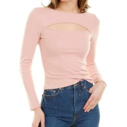 Top 10 😀 BELLA ZOE Ribbed Cutout Top - 👩 women 🌟